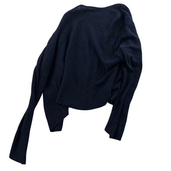 J. Jill Women's Cardigan Sweater Small Navy Blue Open Front Long Sleeve Knit - Picture 2 of 10